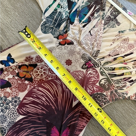 Body Central The mocha butterfly top Y2K Whimsygoth Babydoll Fairy Forest Small - Picture 7 of 7